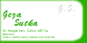 geza sutka business card
